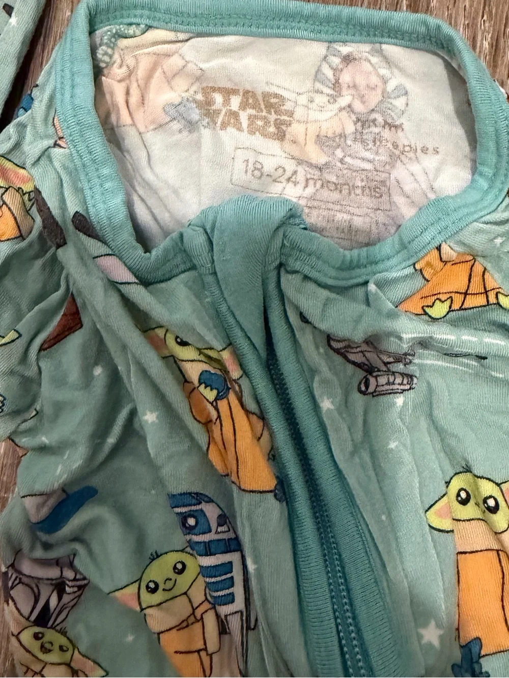 Little Sleepies The Mandalorian & Grogu Star Wars Zippies 18-24 Months